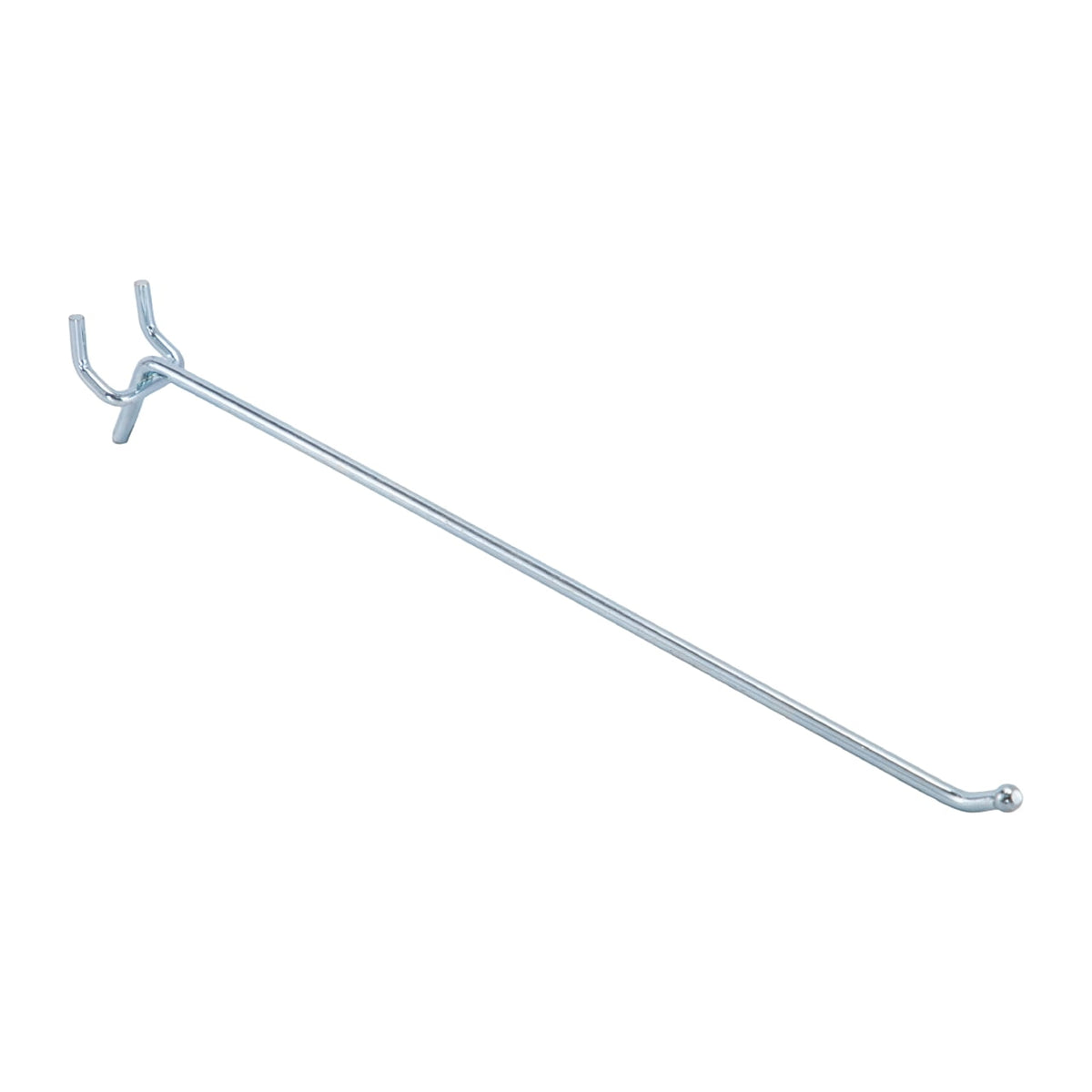 SSWBasics 10 in Chrome Peg Hook for 1/8 in or 1/4 in Pegboard pack of 100